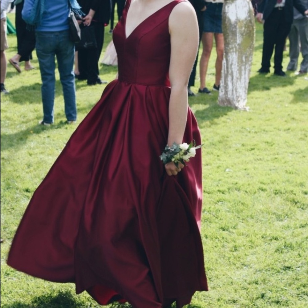 Red prom dress from David’s bridal